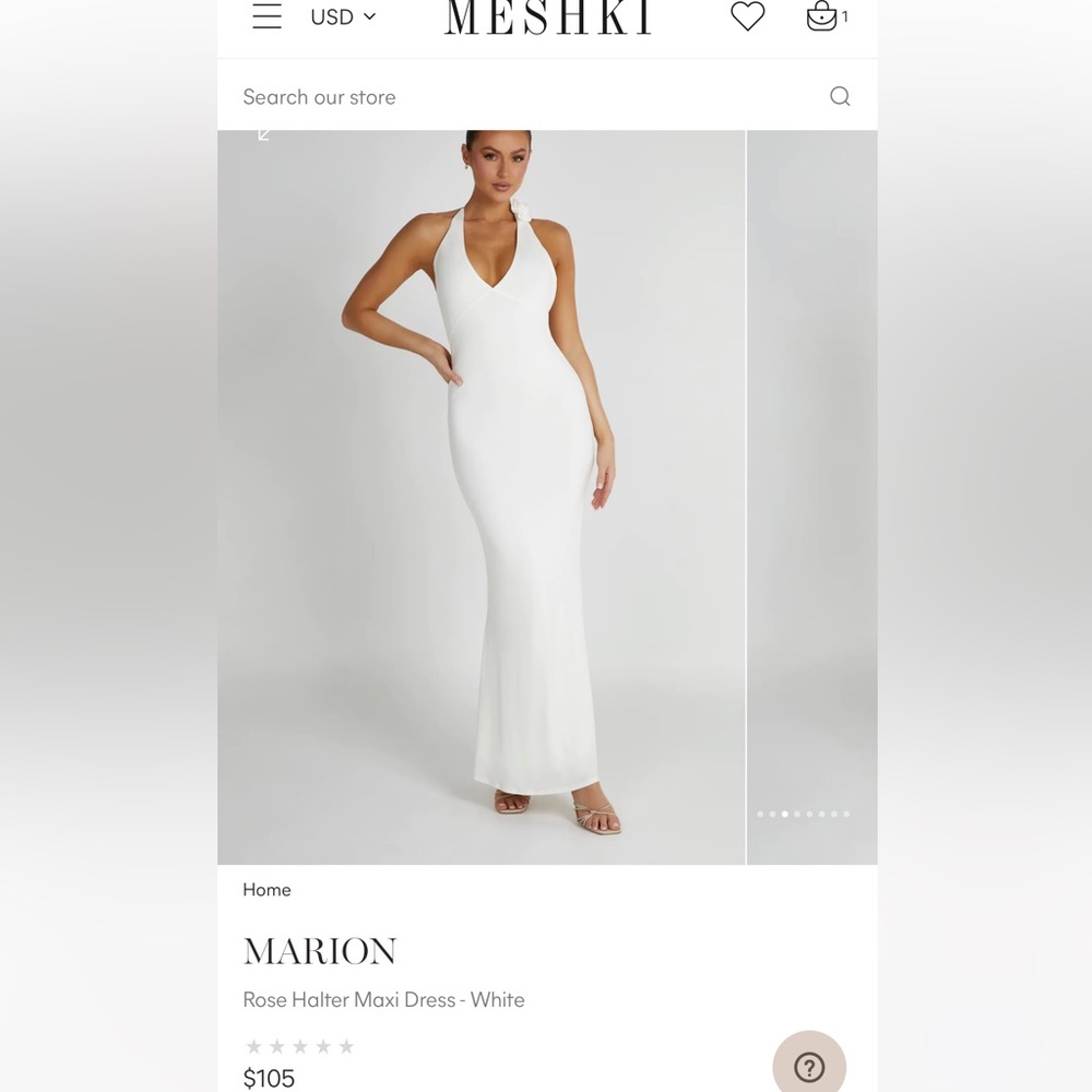Meshki Rose Halter Maxi Dress